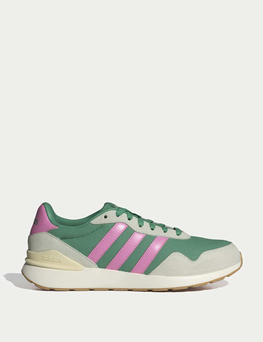 Adidas Run 60s 4.0 Leather Trainers Green Mix