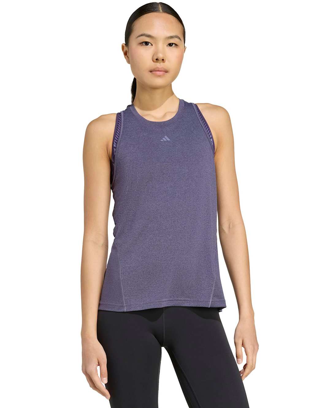Adidas Women's Designed for Training Racer Back Vest Top - L - Dark Purple, Dark Purple