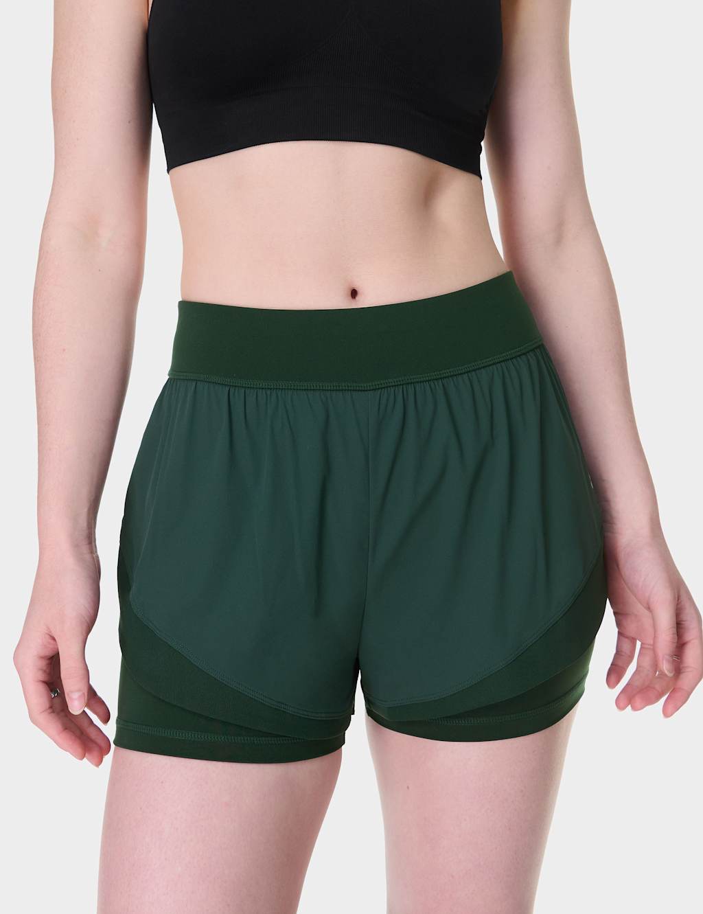 Tempo Run Layered Running Shorts