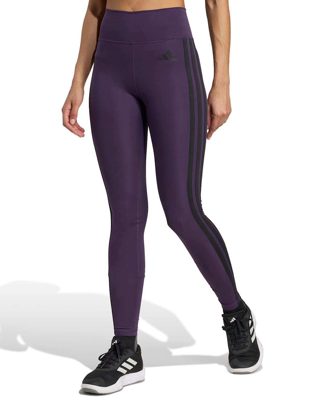 Adidas Optime Essentials 3-Stripes 7/8 Leggings Dark Purple