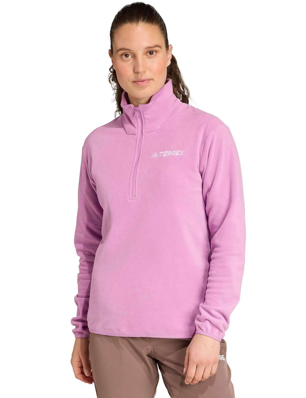 Adidas Multi Essentials Half Zip Fleece Pink