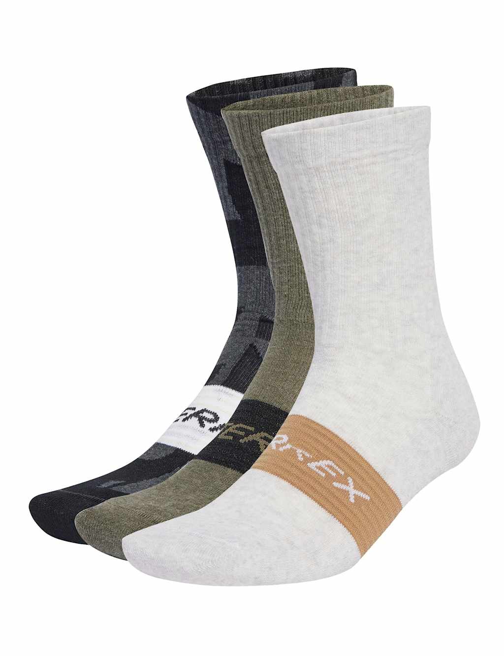 Adidas 3pk Terrex Cotton Rich Sports Socks Black Mix