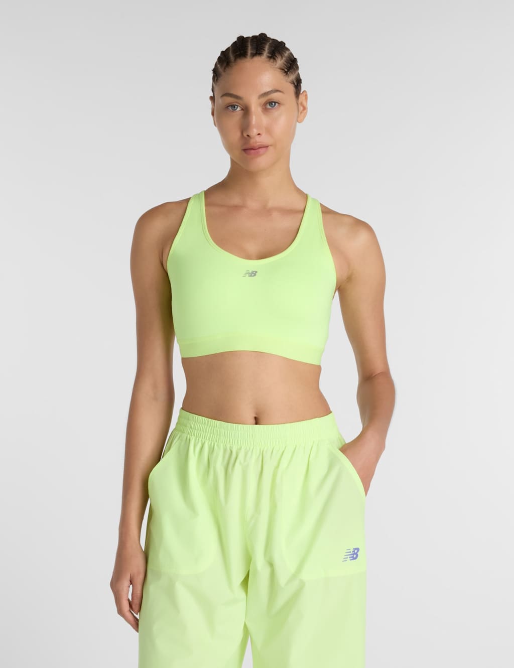 New Balance Women's Essential Run Non Wired Sports Bra (S-XL) - Small - Bright Yellow