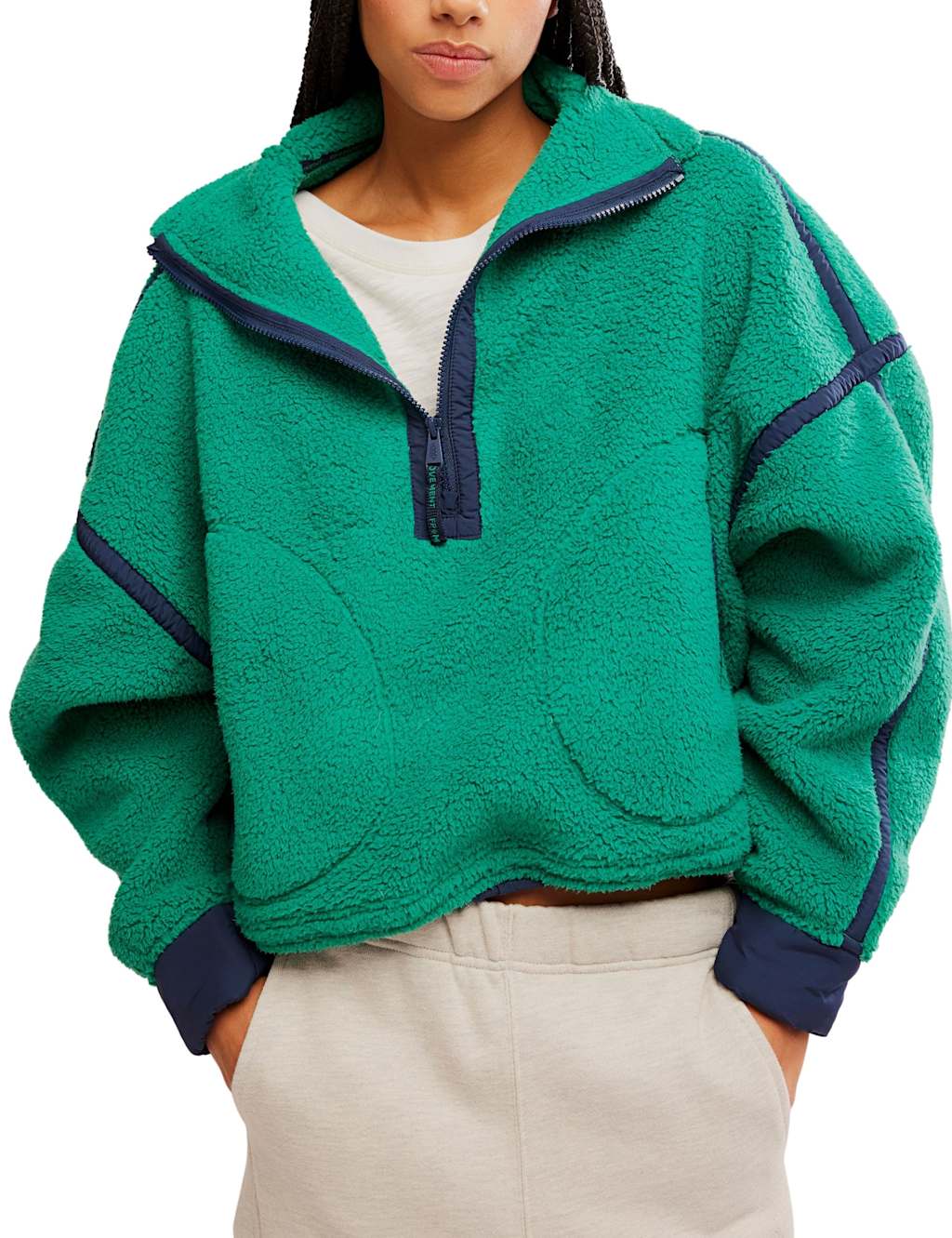Fp Movement Women's Mountain High Fleece Half Zip Jumper - Large - Green