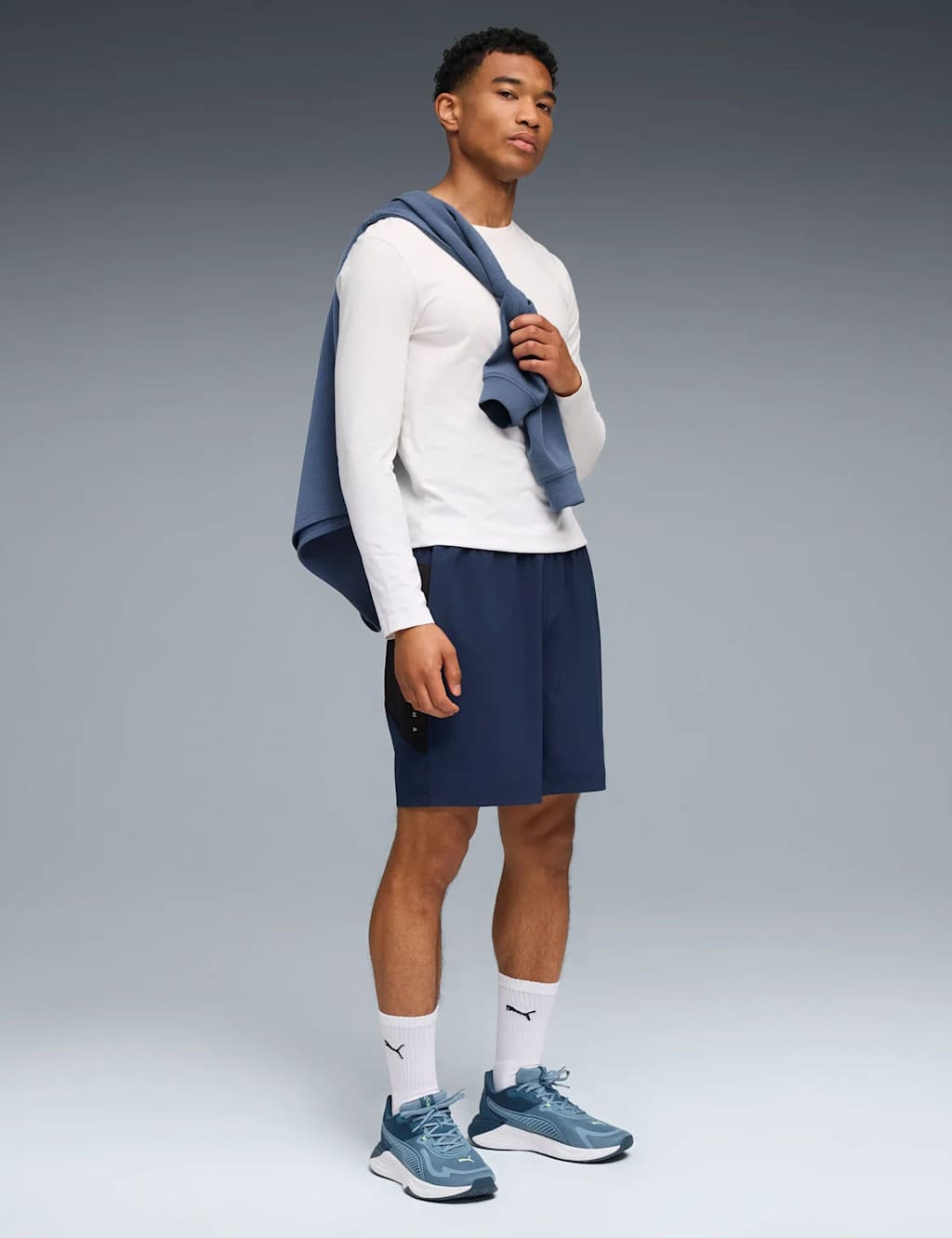 Puma Flex Stretch Woven Sport Shorts Navy