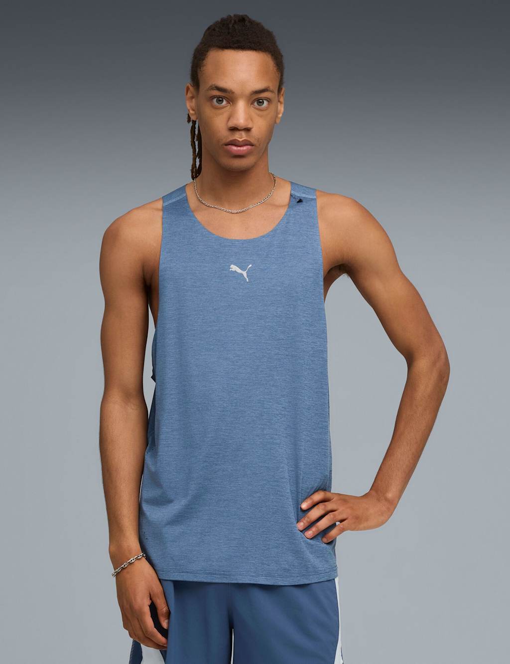 Puma Run Cloudspun Crew Neck Training Top Denim
