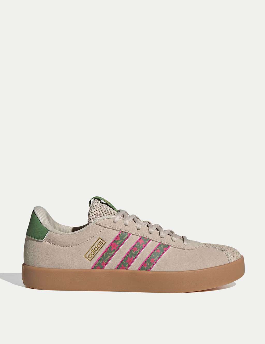 Women's Adidas X Farm Rio VL Court 3.0 Shoes - 5 - Soft White