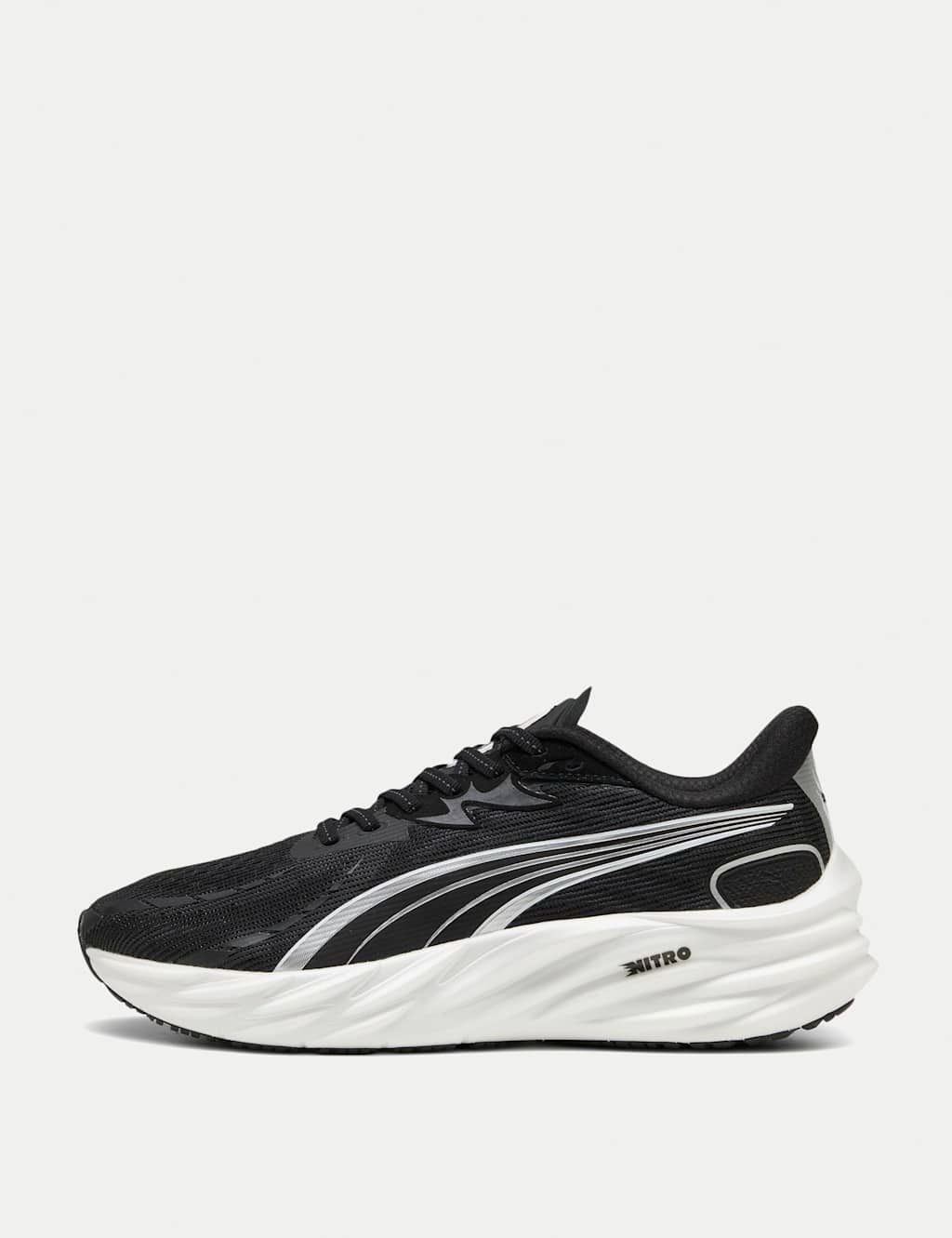 Puma Men's Velocity NITRO 4 Running Trainers - 8 - Black