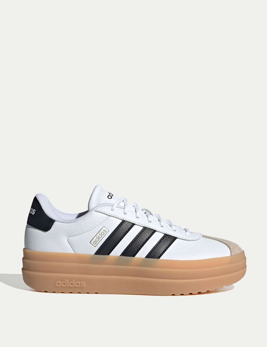 Adidas VL Court Bold Leather Platform Trainers White