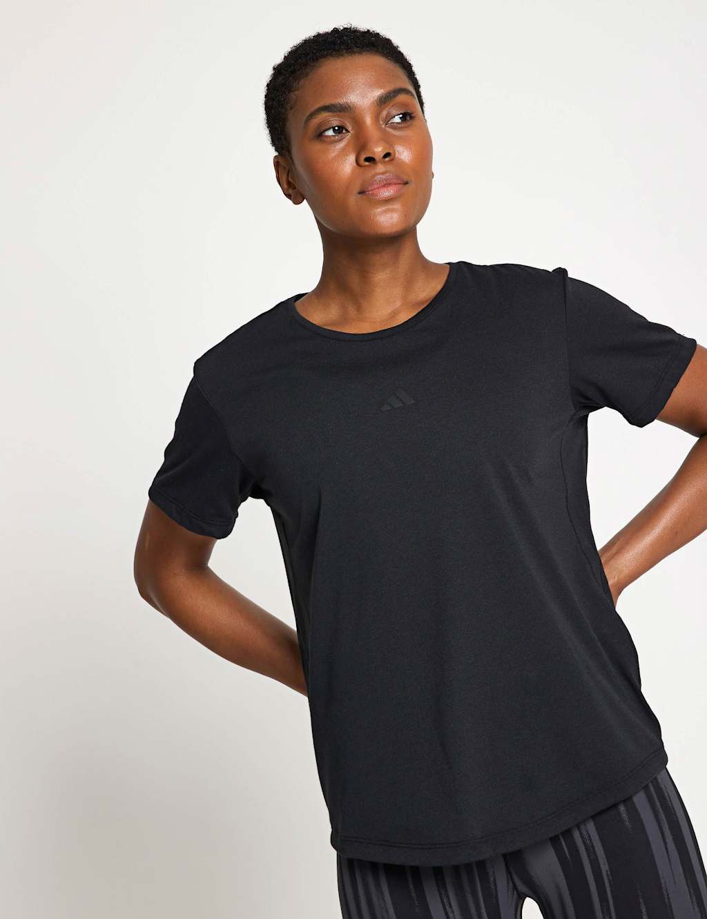 Adidas Yoga Essentials Round Neck T-Shirt Black