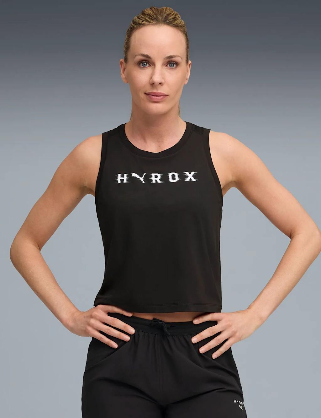 Puma Women's Hyrox Cloudspun Thermoadapt Crop Tank Top - Black, Black