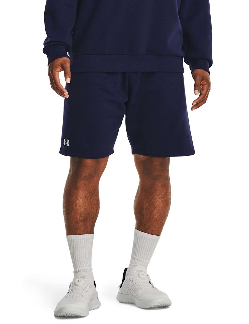 Under Armour Men's Rival Fleece Jogger Shorts - Navy, Navy