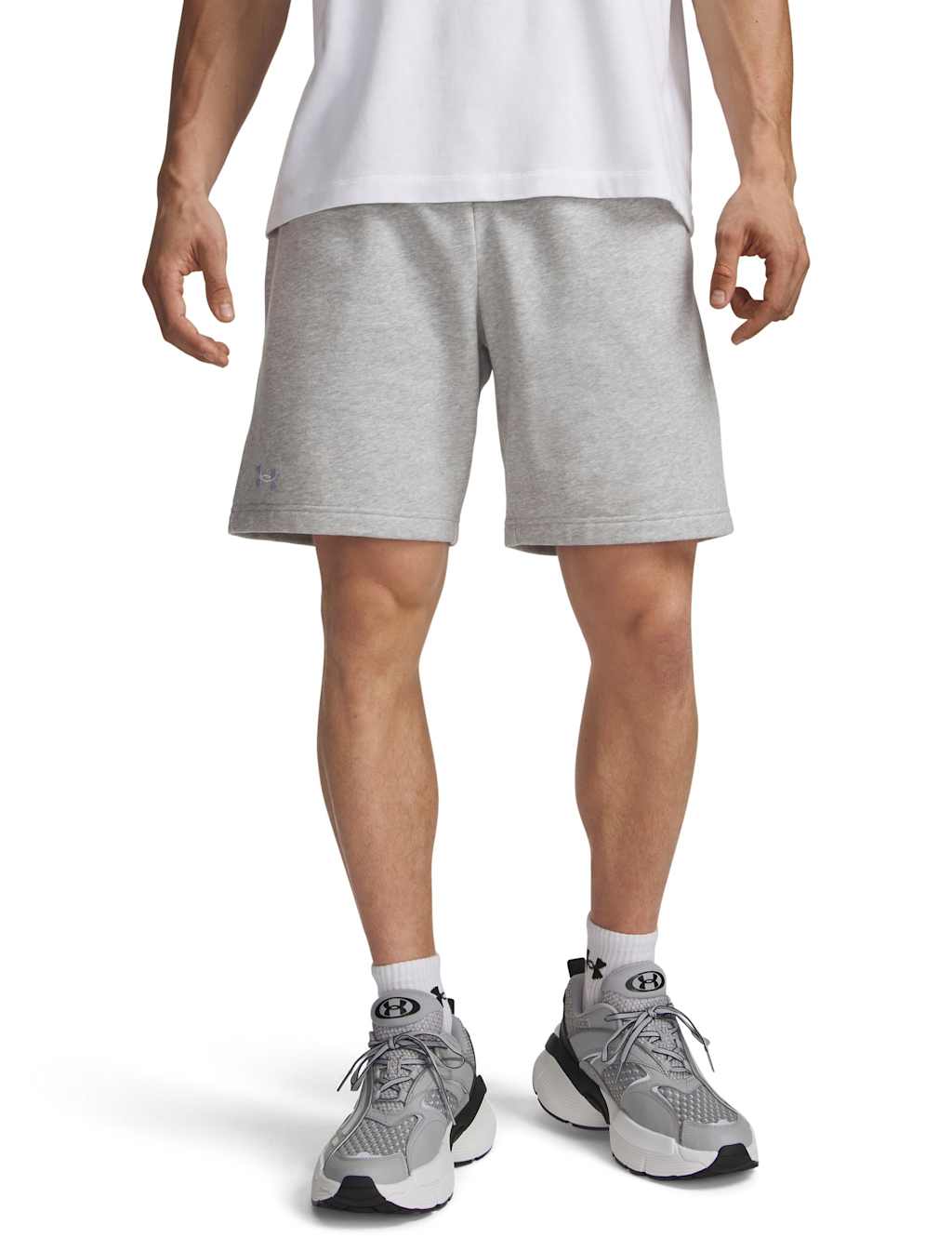 Under Armour Men's Rival Fleece Jogger Shorts - 2XL - Grey Marl