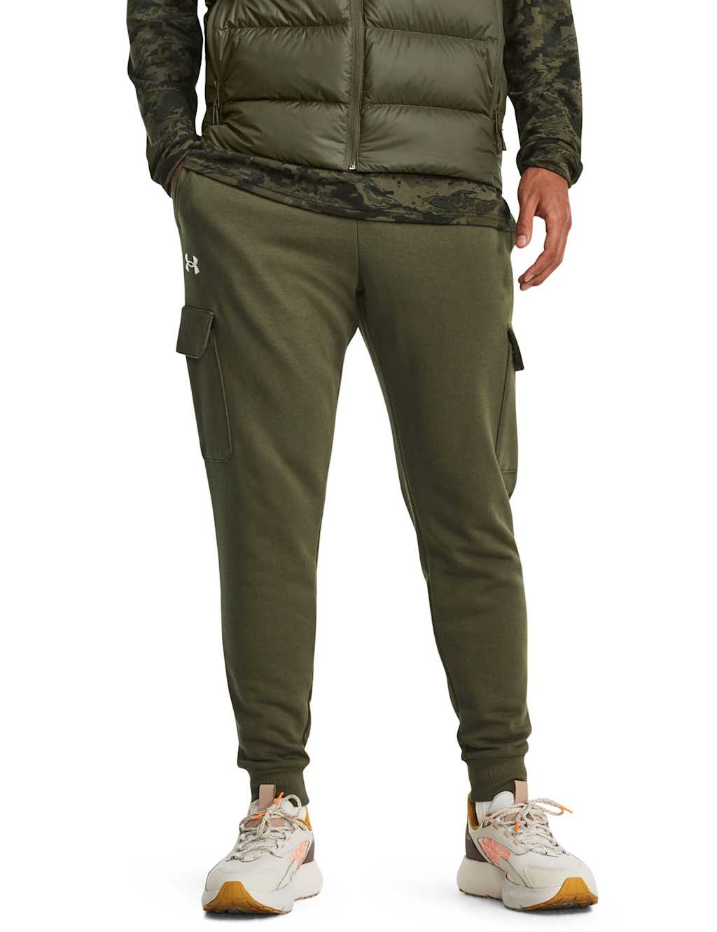 Under Armour Rival Fleece Cargo Joggers Khaki