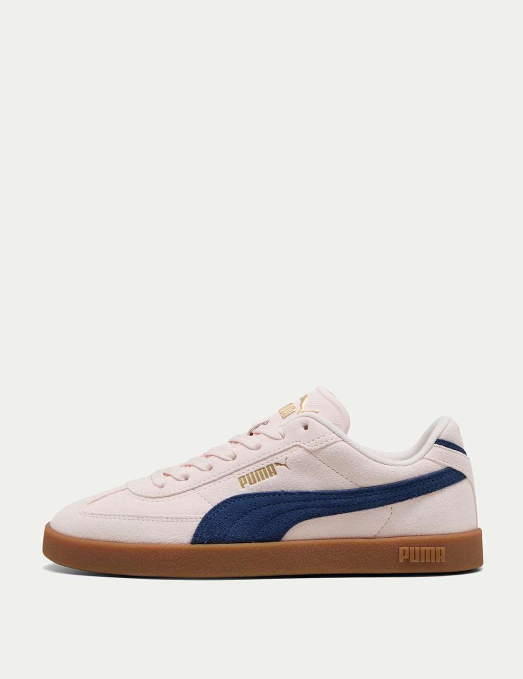 Puma Club II Era Suede Trainers Light Pink Mix