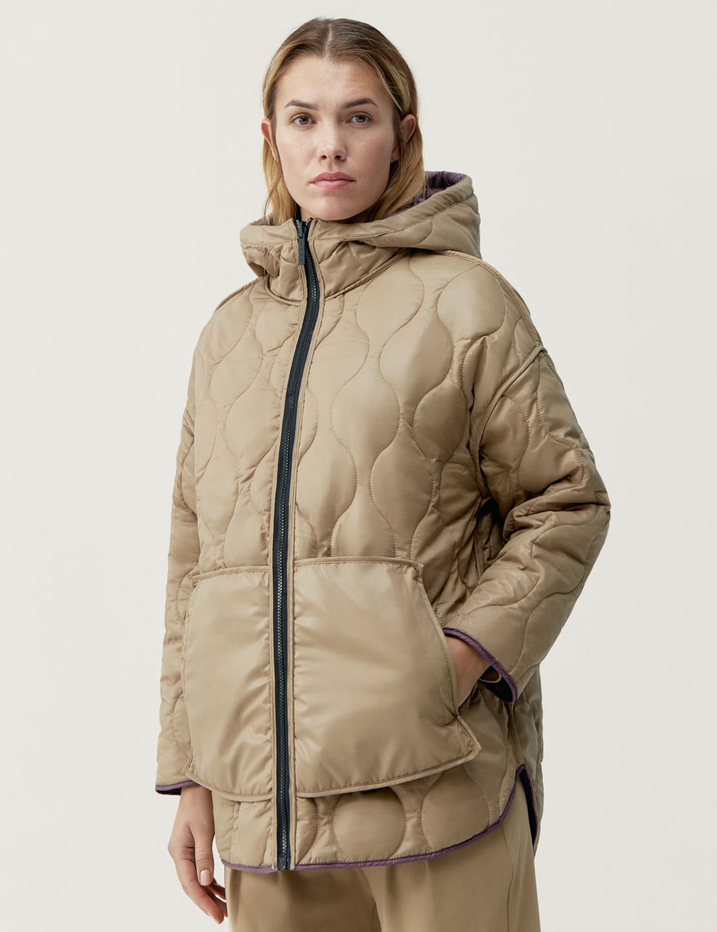 Ashley Reversible Quilted Hooded Jacket