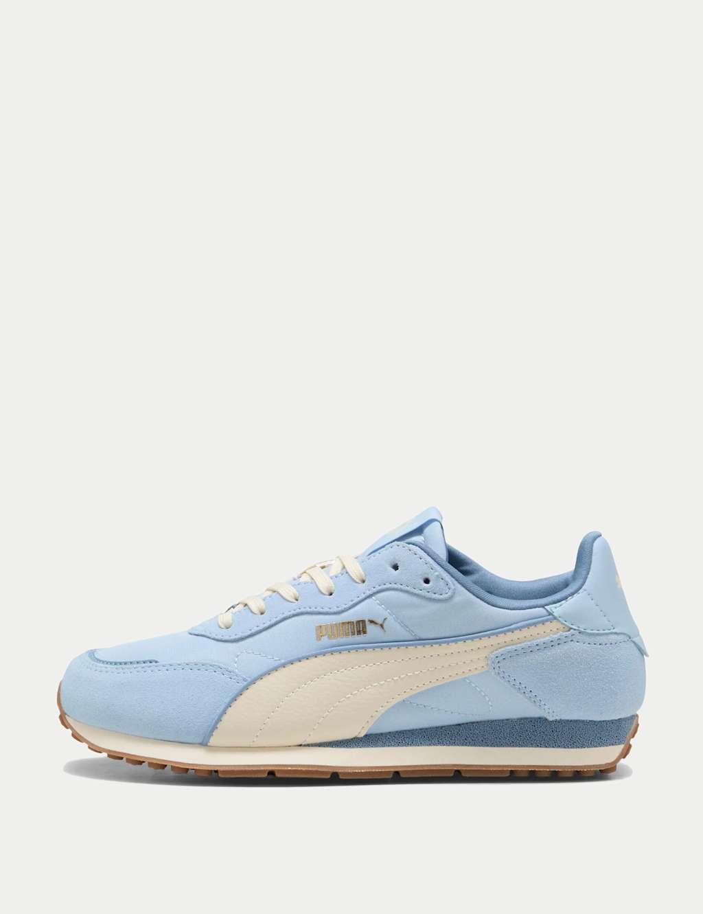 Puma St Miler Rose Suede Trainers Blue Mix
