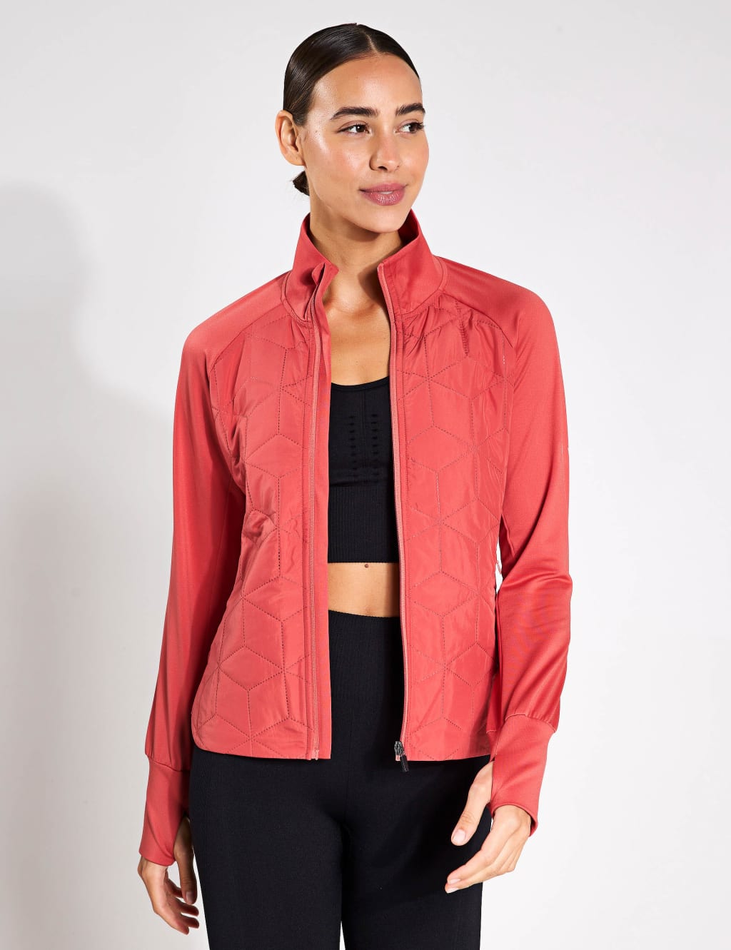 Revna Quilted Funnel Neck Sports Jacket