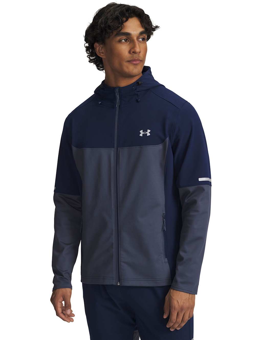 Under Armour Men's Utility Woven Hooded Sports Jacket - Navy, Navy