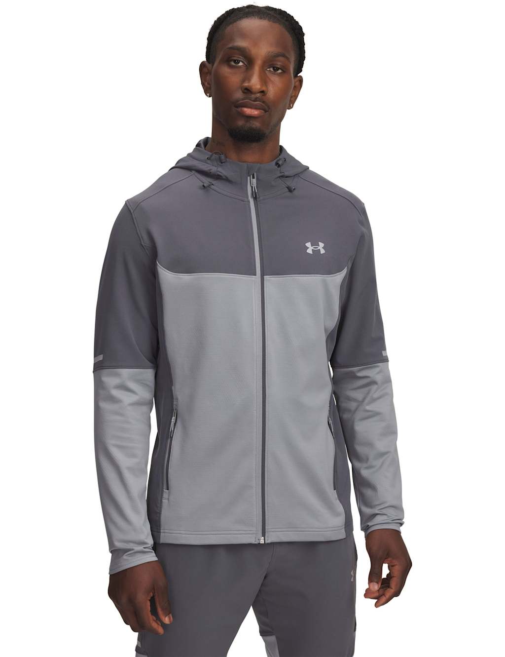 Under Armour Utility Woven Hooded Sports Jacket Grey Mix