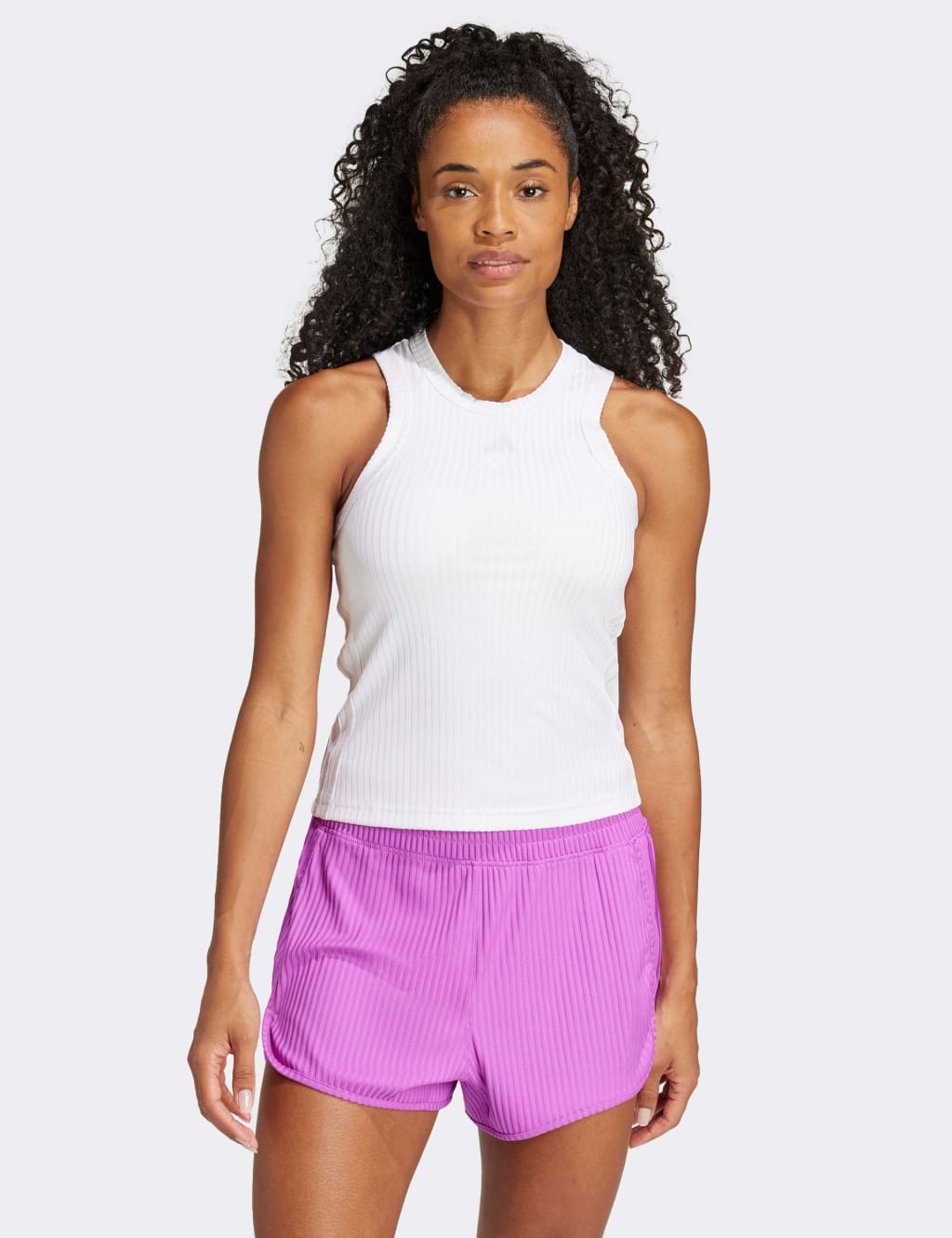 All Gym Seasonal Rib Tonal 3 Stripes Vest Top