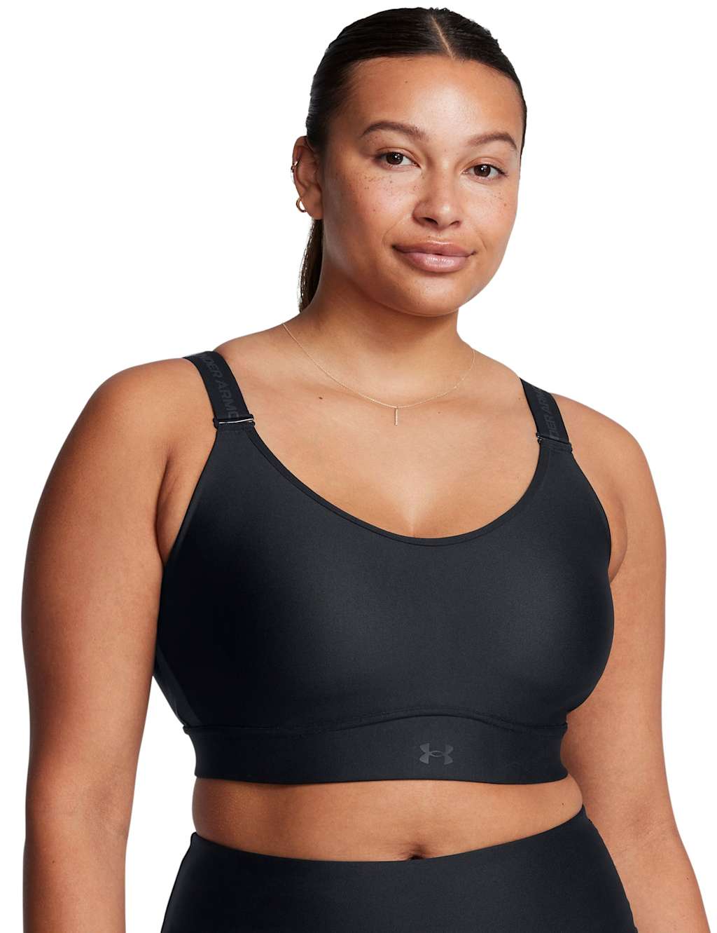 Under Armour Women's Infinity Mid 2.0 Medium Support Sports Bra (A-DD) - MediumA-C - Black/Black