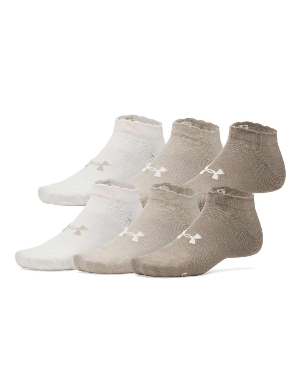 Under Armour Women's 3pk Scalloped Edge Trainer Socks - Multi, Multi