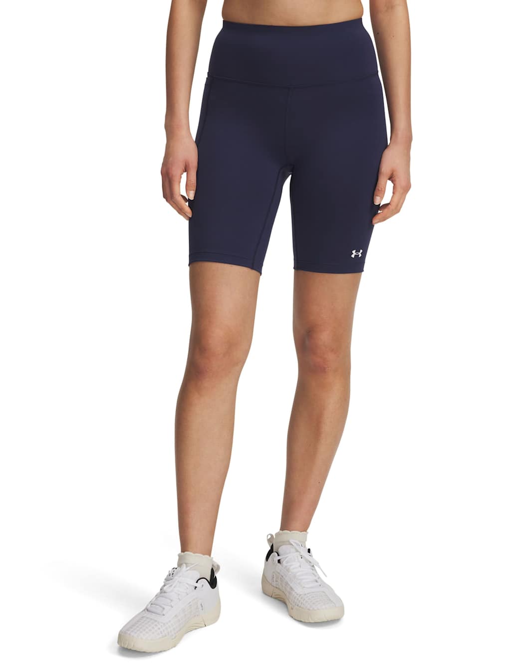 Under Armour Women's High Waisted Gym Shorts - Dark Indigo, Dark Indigo