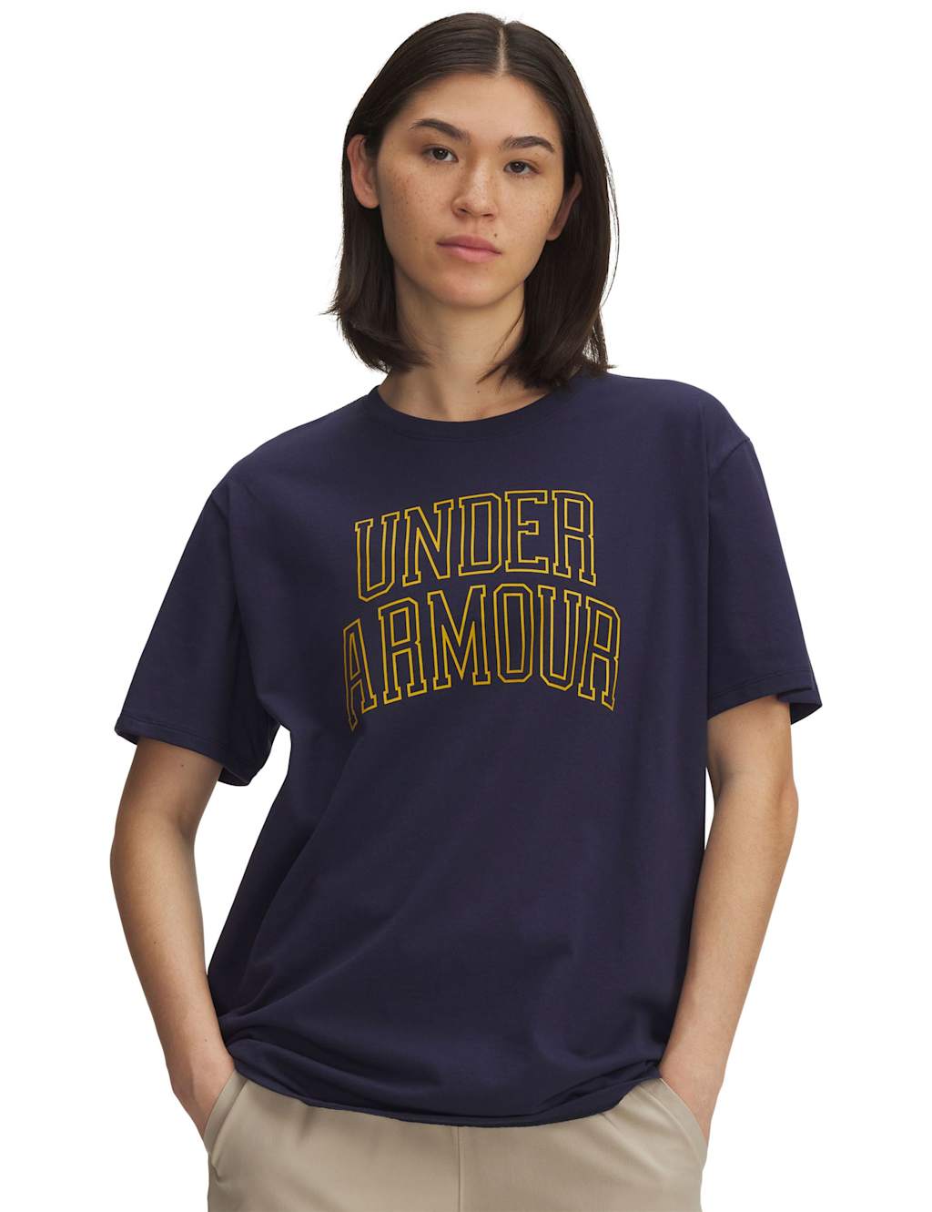 Under Armour Women's Rival Campus Short Sleeve T-Shirt - Navy, Navy
