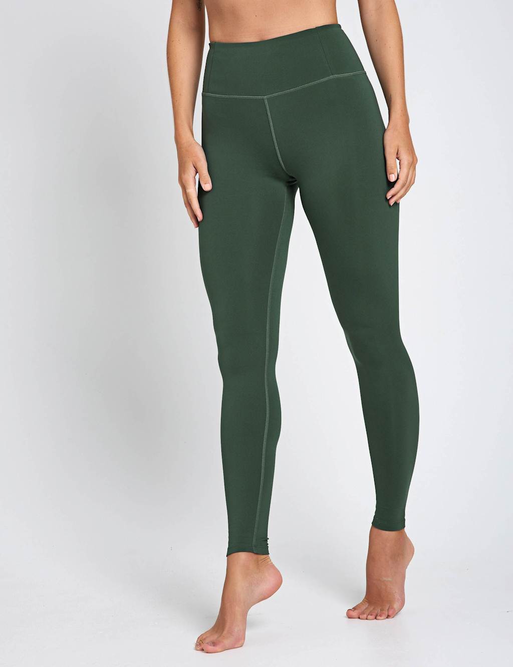 Girlfriend Collective FLOAT Seamless High Waisted Leggings Dark Green