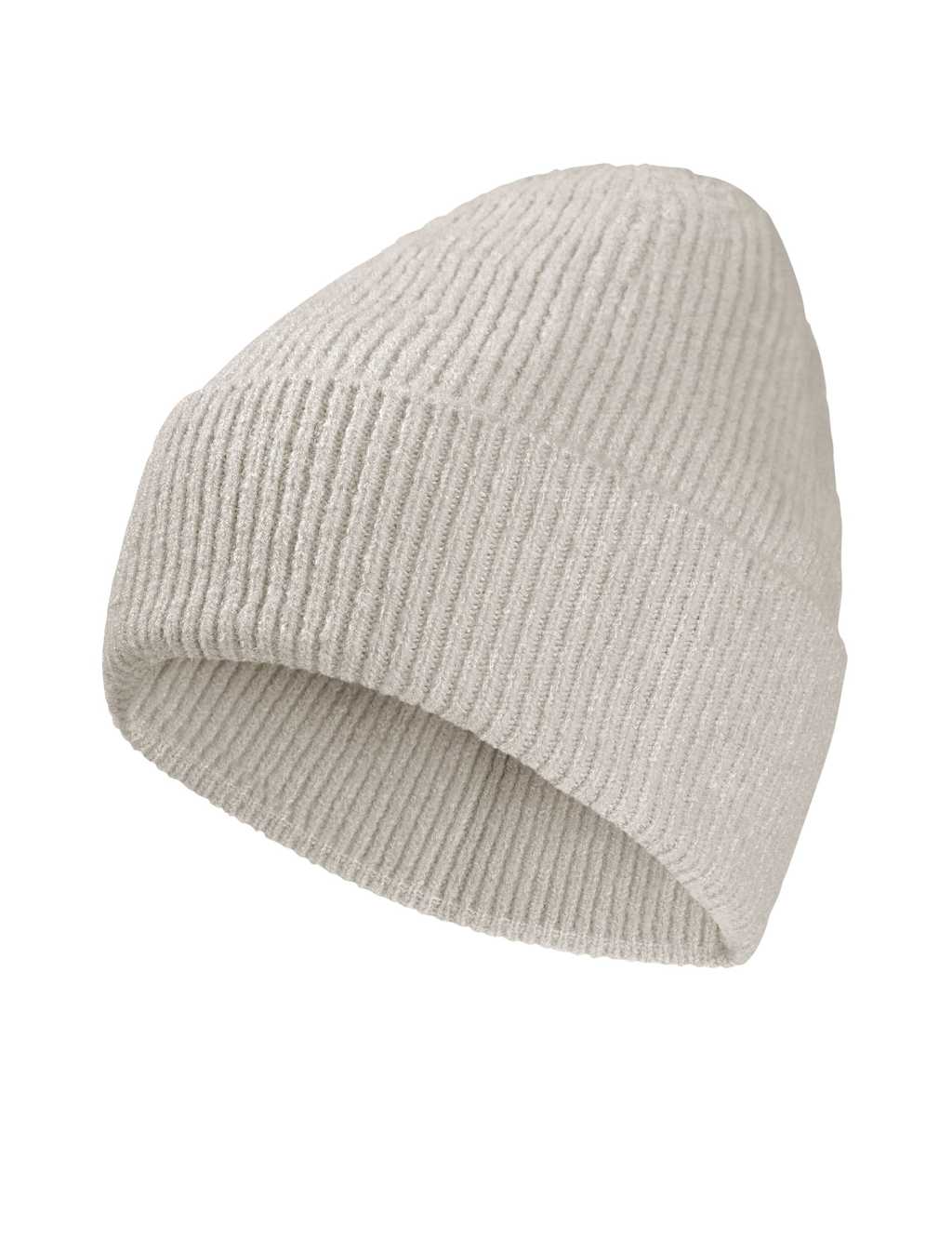 Jack Wolfskin Fuzzy Knitted Beanie Hat Beige