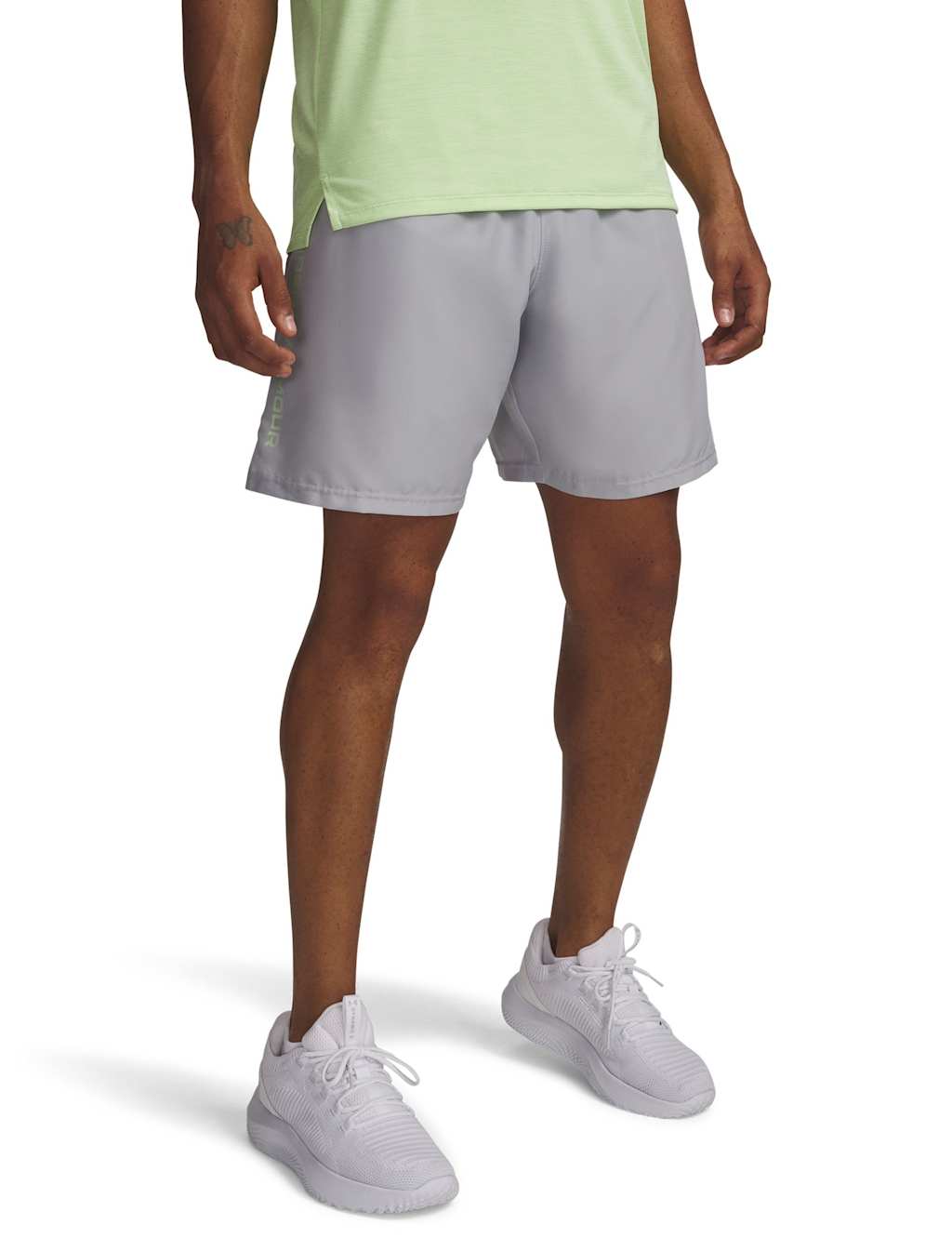 Under Armour Men's Woven Wordmark Shorts - 2XL - Light Grey