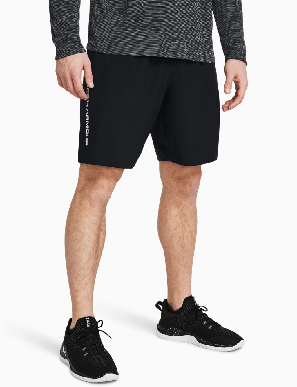 Under Armour Men's Woven Wordmark Shorts - L - Black