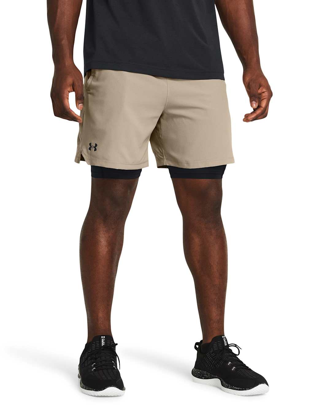 Under Armour Men's Vanish Woven 2-in-1 Shorts - S - Taupe