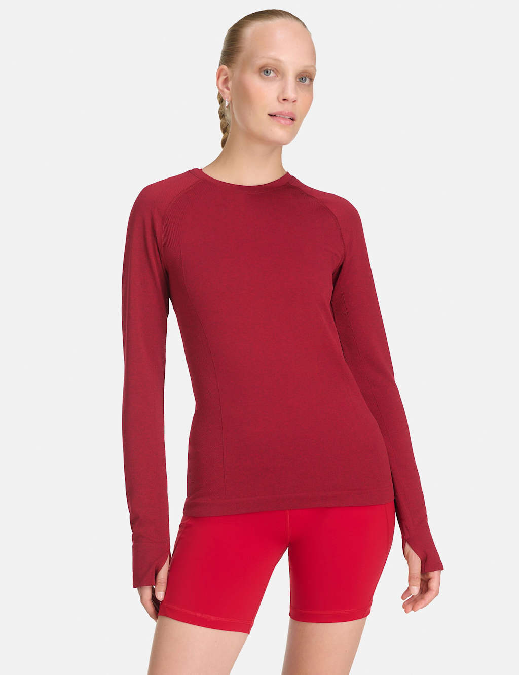 Sweaty Betty Women's Athlete Seamless Long Sleeve Top - Burgundy, Burgundy