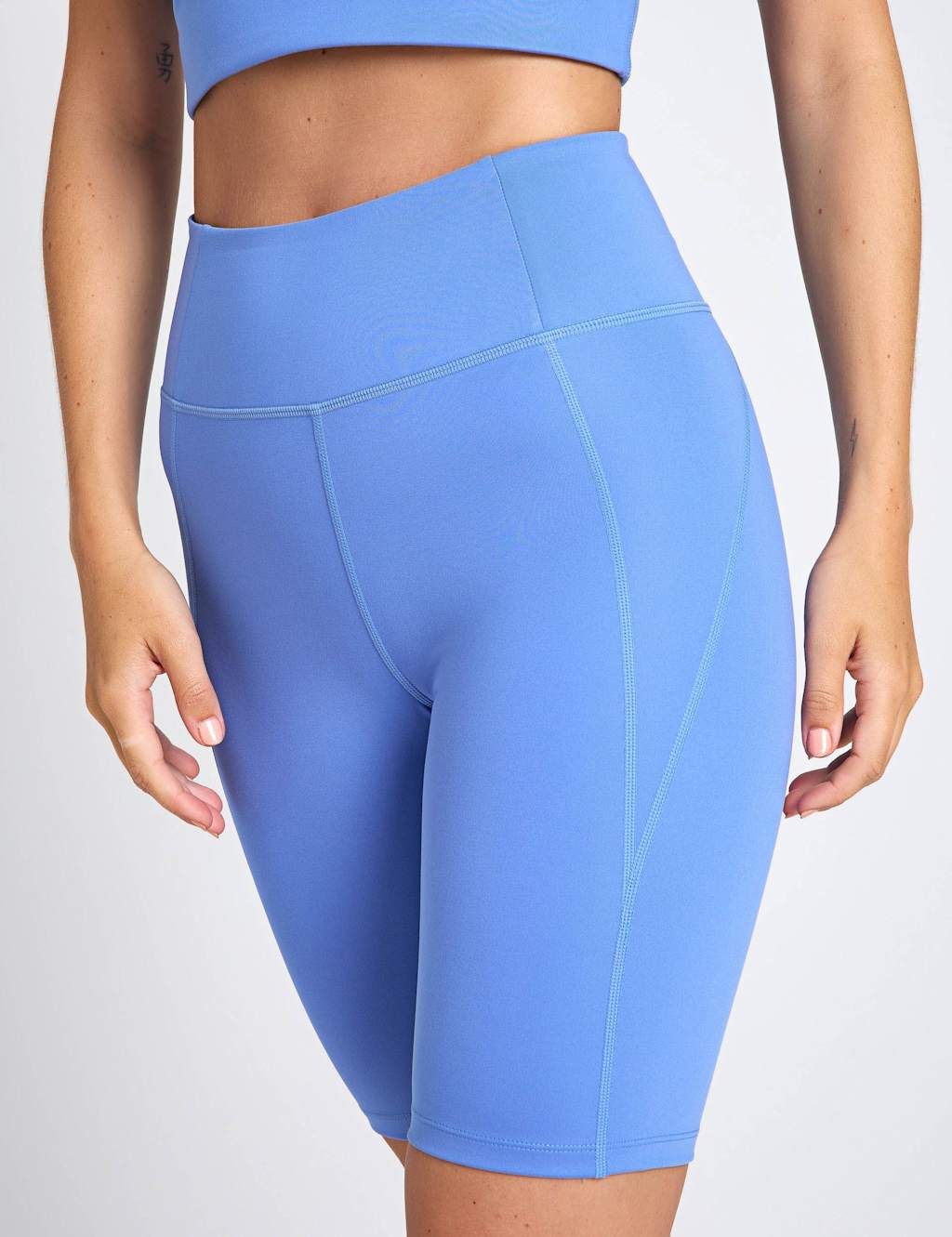 Girlfriend Collective Women's High Waisted Cycling Shorts - M - Mid Blue, Mid Blue