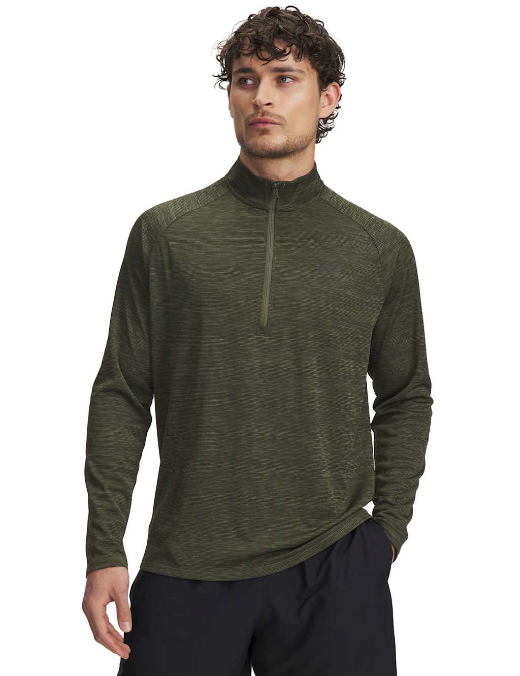 Under Armour Tech Textured Half Zip Training Top Dark Grey