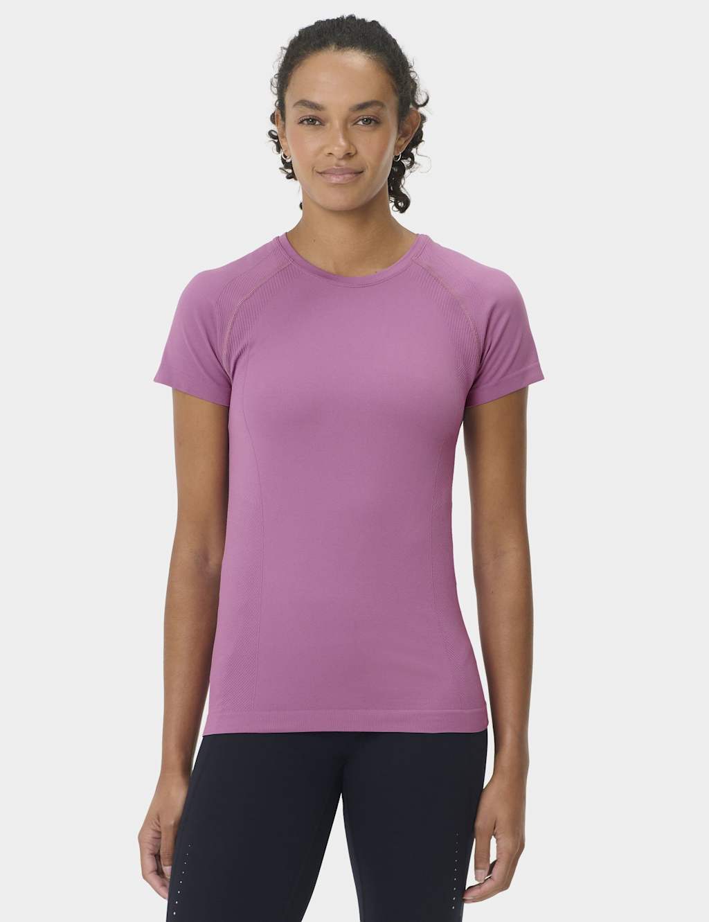 Sweaty Betty Athlete Seamless Crew Neck T-Shirt Light Purple