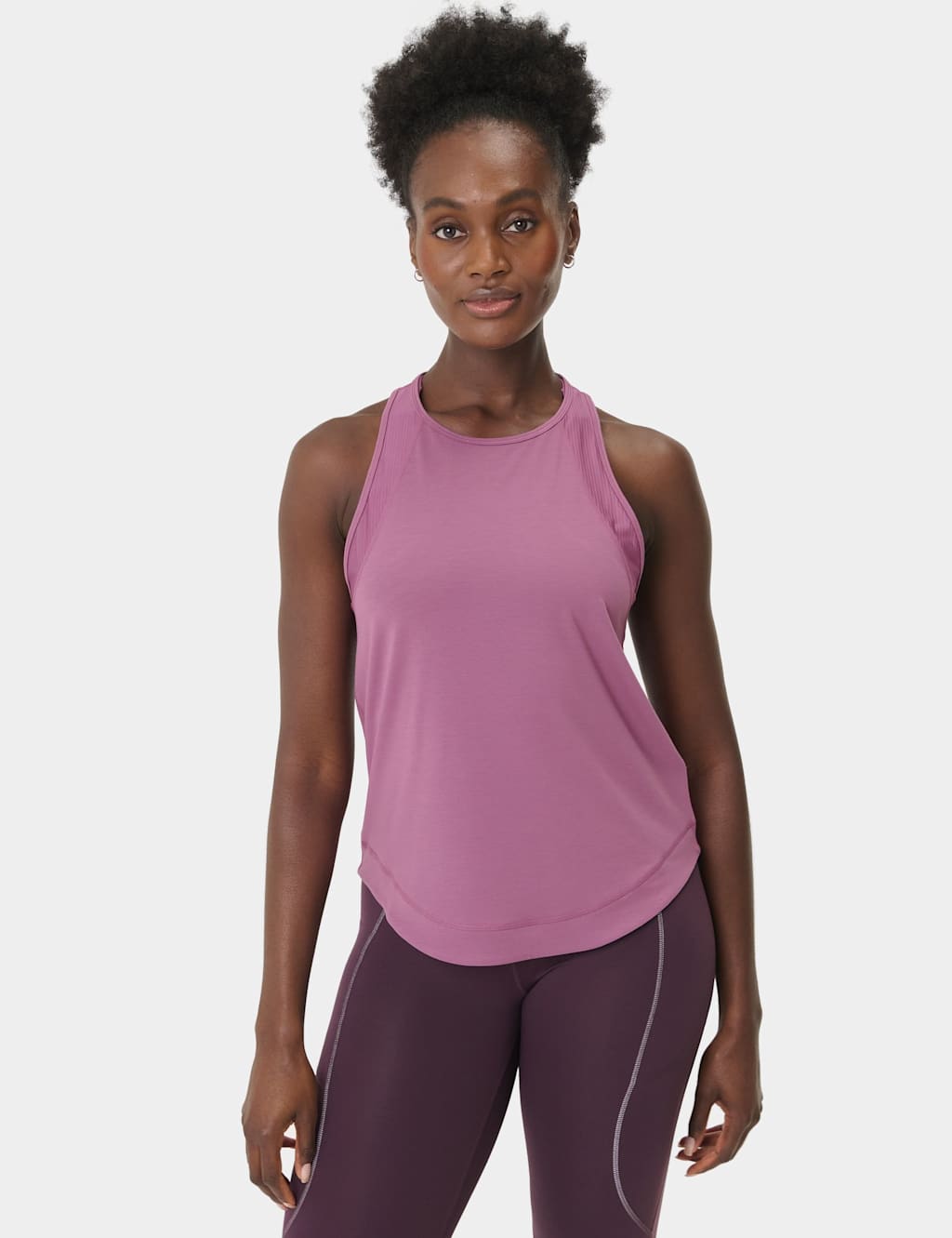 Sweaty Betty Breathe Easy Crew Neck Running Vest Top Light Purple