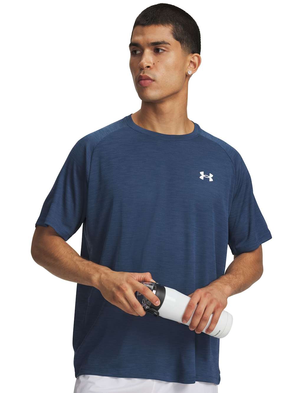 Under Armour Men's Tech Textured Sports T-Shirt - 2XL - Navy