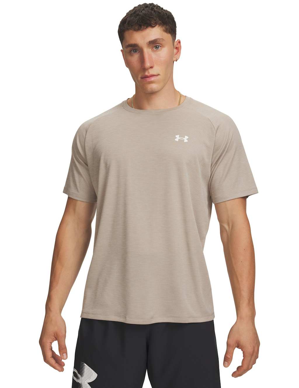Under Armour Men's Tech Textured Sports T-Shirt - 2XL - Light Brown