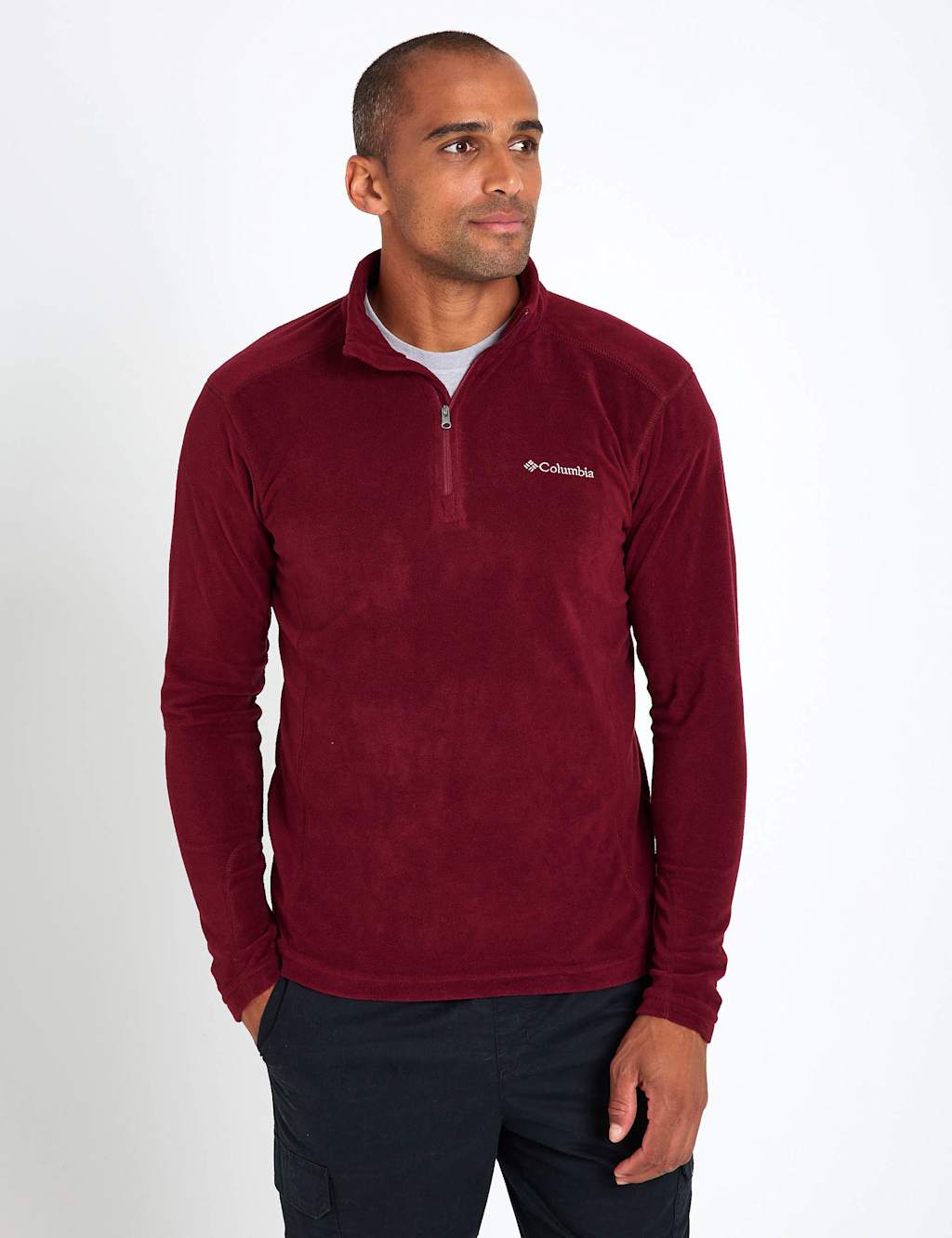 Columbia Klamath Range II Half Zip Fleece Dark Burgundy