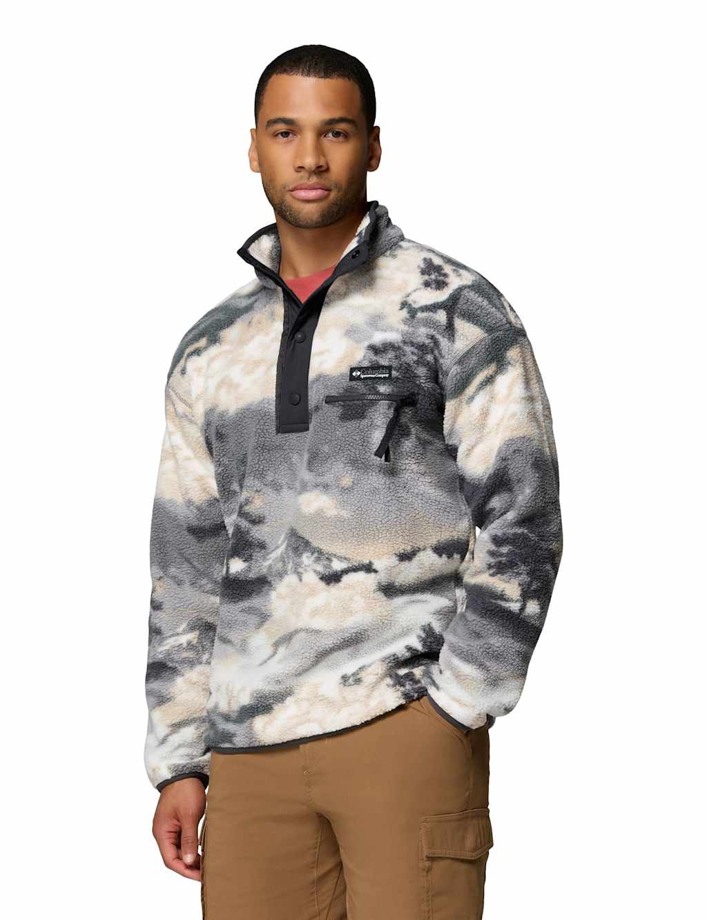 Columbia Men's Helvetia II Funnel Neck Sweatshirt - XL - Grey Mix