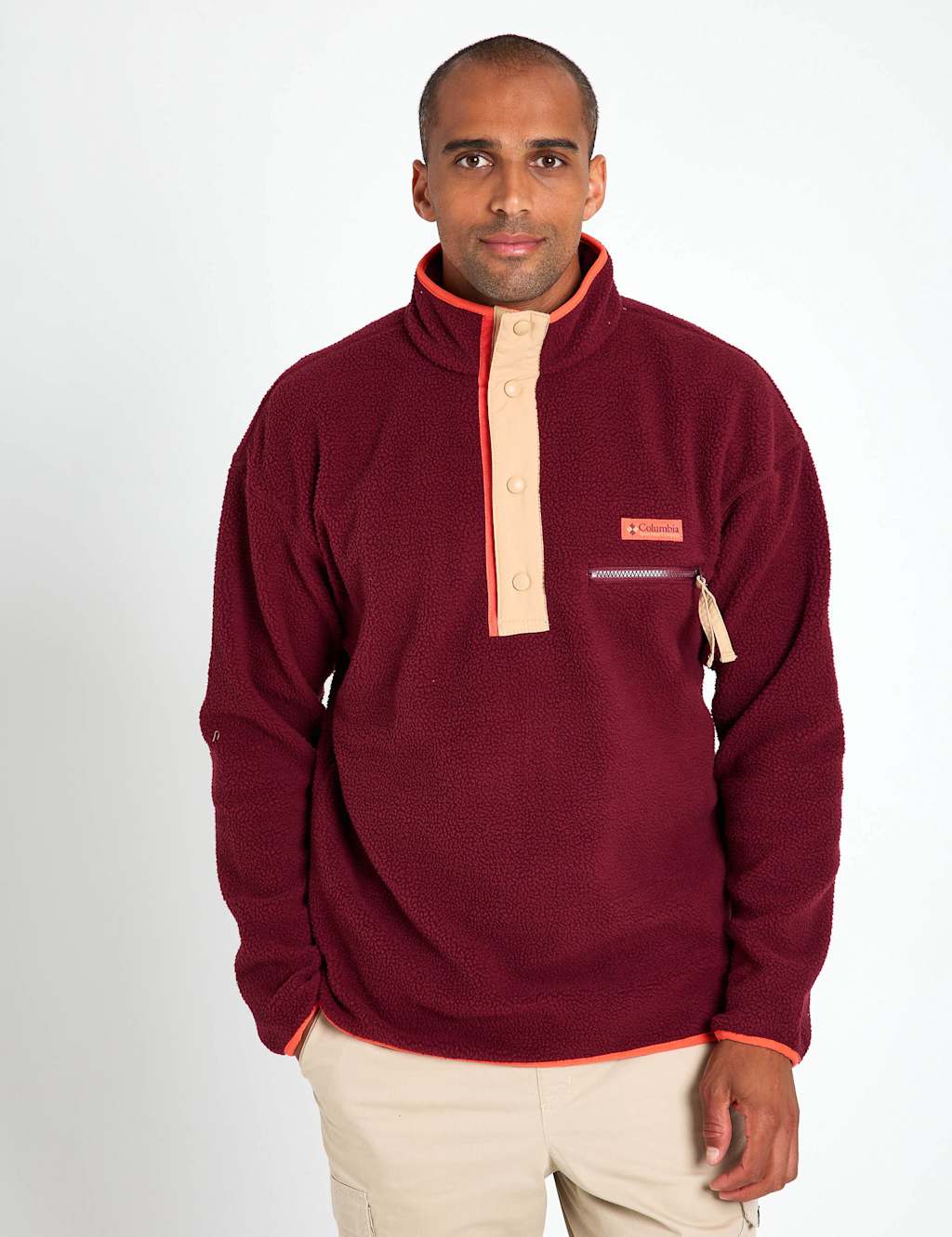Columbia Helvetia II Funnel Neck Fleece Burgundy