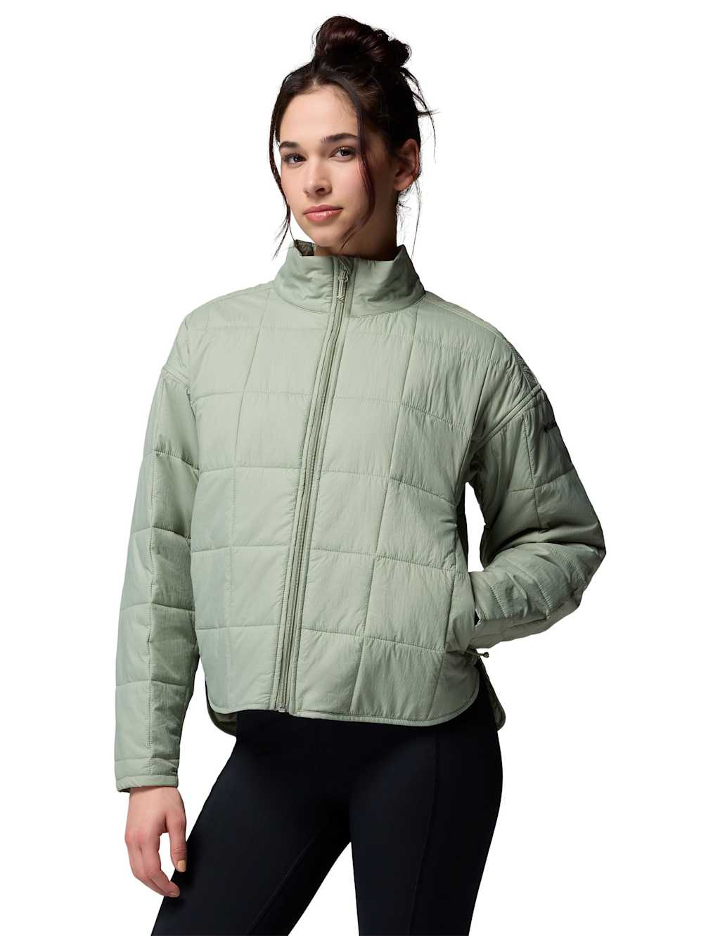Columbia Sienna Hill Quilted Packaway Puffer Jacket Light Green