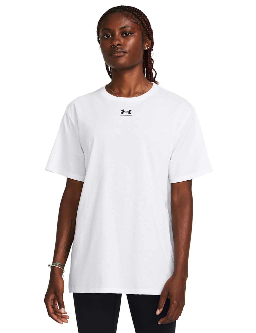 Under Armour Women's Campus Cotton Rich Oversized T-Shirt - Large - White