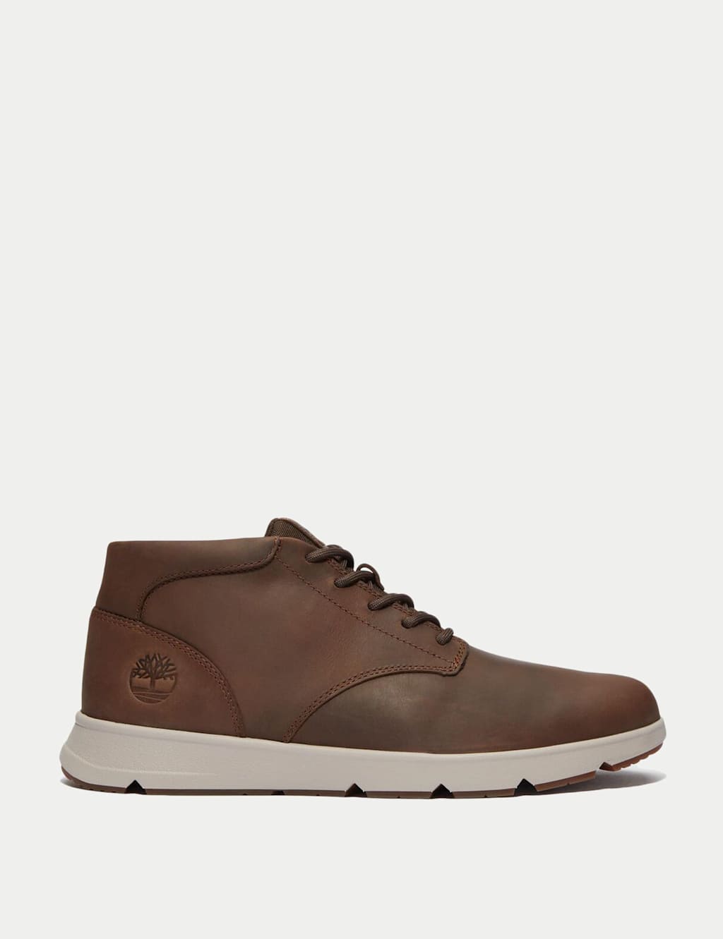 Timberland Parker Street Leather Trainers Brown Mix
