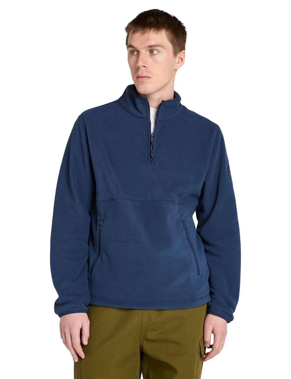 Timberland Polar Fleece Funnel Neck Half Zip Fleece Dark Navy