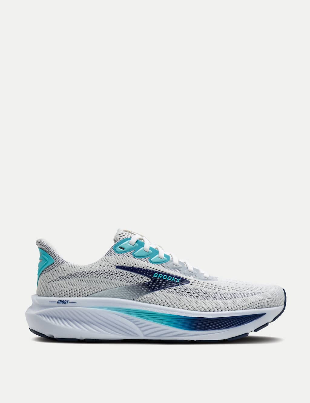 Brooks Men's Ghost 17 Running Trainers - 10½ - White - Available at M&S