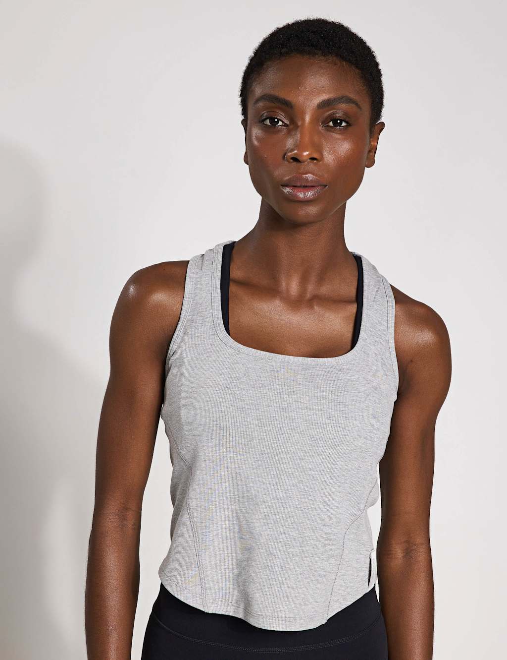 Jodie Rib Scoop Neck Racer Back Vest Top